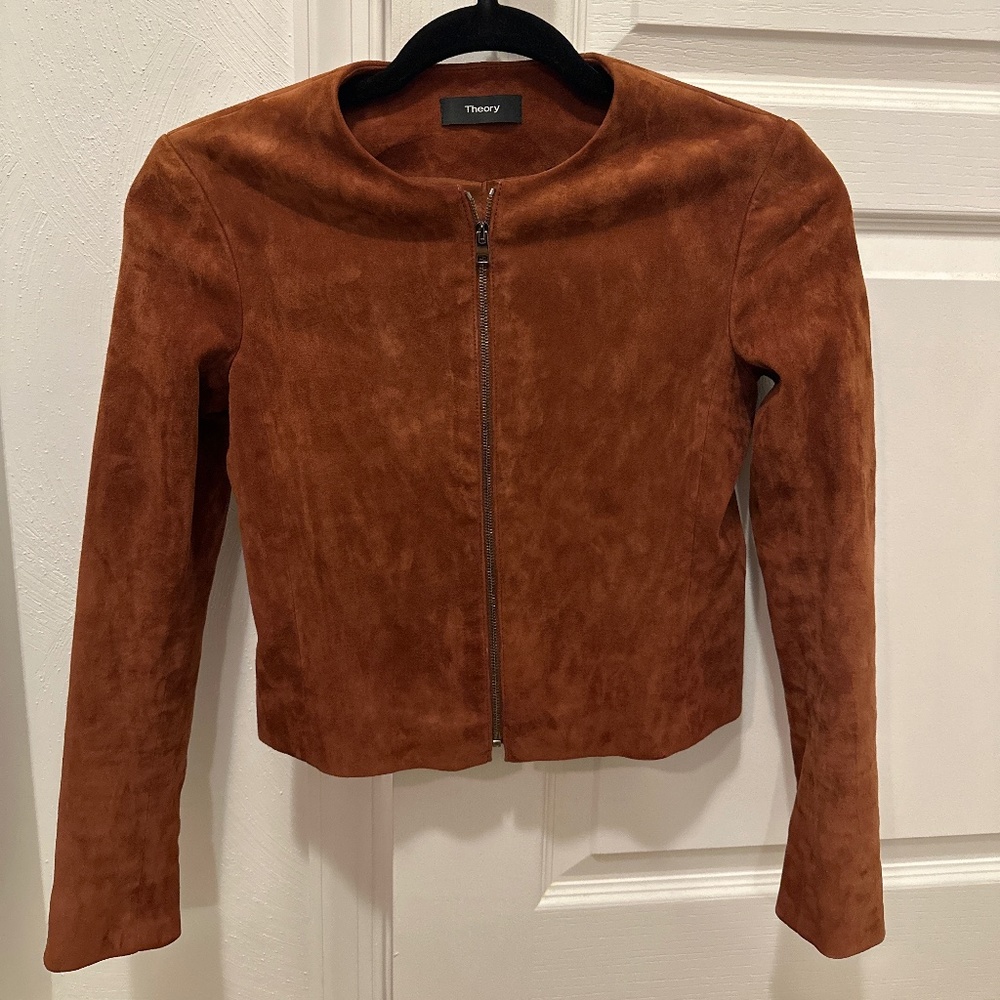 Theory suede leather jacket